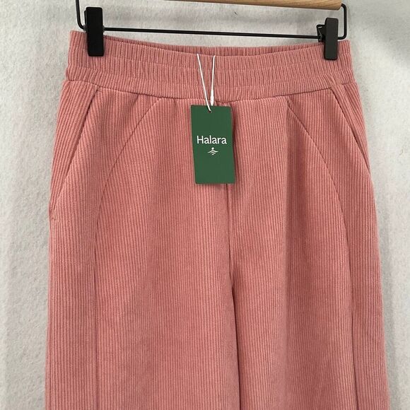 NWT Halara Rosette High Waisted Straight Leg Mop Corduroy Casual Pants XS Tall - Picture 7 of 11